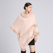 Imitation Rex Rabbit Fur Collar Cape And Shawl Looty Lush