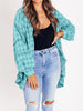 Autumn And Winter New Women's Tassel Long-sleeved Top Loose Casual Plaid Shirt Coat Women Looty Lush