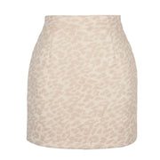 Bronzing Leopard Suede Skirt European And American High Waist Skirt Looty Lush