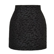 Bronzing Leopard Suede Skirt European And American High Waist Skirt Looty Lush