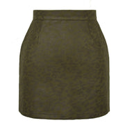 Bronzing Leopard Suede Skirt European And American High Waist Skirt Looty Lush