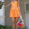 Chest-wrapped Pleated High Waist Pure Color Temperament Commute Dress Looty Lush