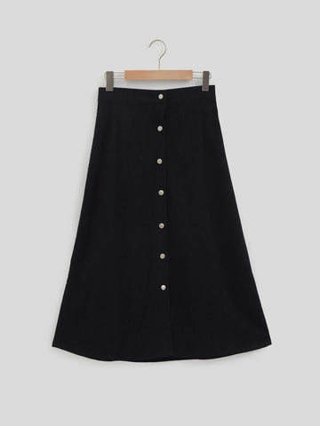 Corduroy Skirt Long Single-breasted High Waist Autumn And Winter Skirt Looty Lush