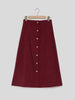 Corduroy Skirt Long Single-breasted High Waist Autumn And Winter Skirt Looty Lush