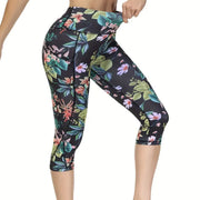 Cropped Pants Yoga Clothes Leggings Printed Fitness Pants Looty Lush