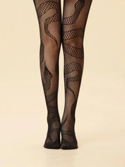 Cut-out Mesh Women's Jumpsuit Animal Stockings Looty Lush