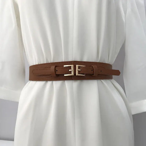 Elastic Waist Seal Double Buckle Fashion Simple Elastic Waistband Women Looty Lush