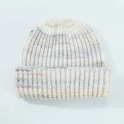 European And American Ins Warm Autumn And Winter Multi-color Niche Gradient Flanging With Wool Knitted Hat Women Looty Lush