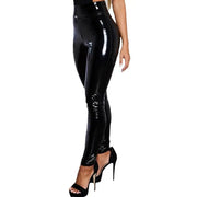 European And American Plus Size Women's Clothes Leggings High Waist PU Leather Pants Looty Lush