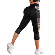 Female Leopard Splicing High Waist Yoga Pants Looty Lush