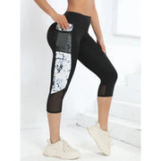 Female Leopard Splicing High Waist Yoga Pants Looty Lush