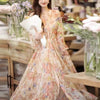 Floral Stand Collar Dress Women's Seaside Vacation Looty Lush