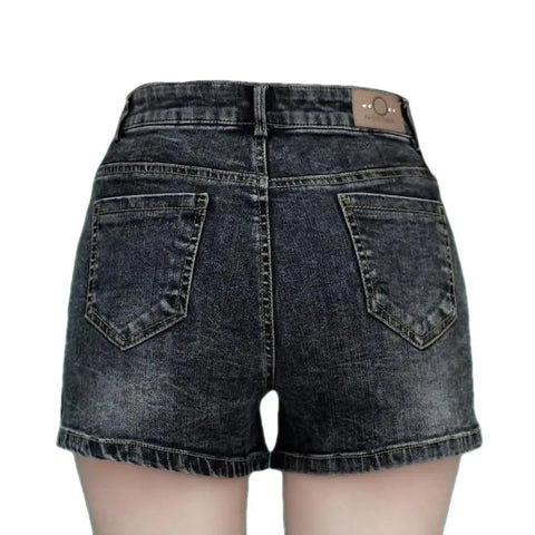 High Waist Denim Shorts Slimming Versatile Loose Word Outerwear Hot Pants Trendy Looty Lush