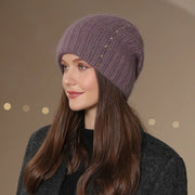 Knitted Wool Double-layer Warm Hat Fashion Looty Lush