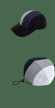 Korean Ins Rainbow Color-blocking Peaked Cap Sun-proof Quick-drying Looty Lush