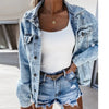 Ladies High Waist Ripped Washed Tassel Sexy Slim Fit Slimming Denim Shorts Looty Lush