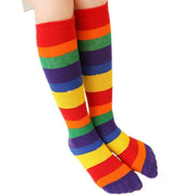 Mid-calf Socks Rainbow Cotton Socks Looty Lush