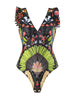 Printed Swimsuit Covering Belly Thin Flying Yarn Skirt Looty Lush