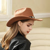 Retro Woolen Western Cowboy Hat Fashion Big Brim Top Hat Looty Lush