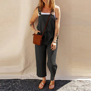 Solid Color Camisole Jumpsuit Loose Sleeveless Looty Lush