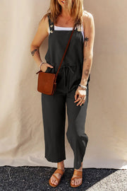 Solid Color Camisole Jumpsuit Loose Sleeveless Looty Lush