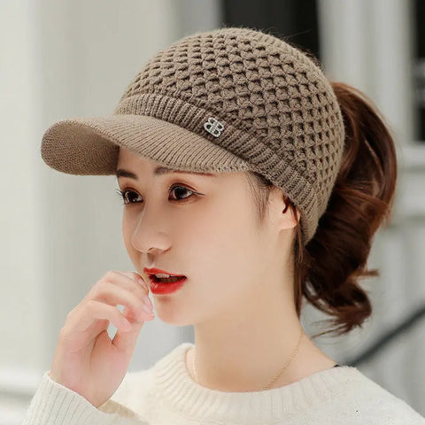 Thickened Warm Knitted Wool Hat In Autumn And Winter Looty Lush