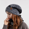 Two-color Hat Female Thick Warm Earflaps Wool Looty Lush