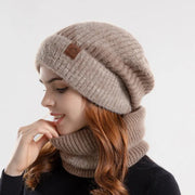 Two-color Hat Female Thick Warm Earflaps Wool Looty Lush