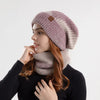 Two-color Hat Female Thick Warm Earflaps Wool Looty Lush