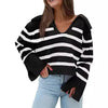 V-neck Large Lapel Short Knitted Women's Top Looty Lush