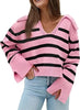 V-neck Large Lapel Short Knitted Women's Top Looty Lush