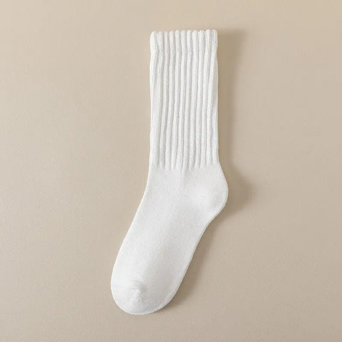 Winter Fleece-lined Thickened Middle Tube Cotton Thermal Terry Long Tube Casual Socks Looty Lush