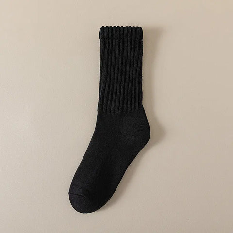 Winter Fleece-lined Thickened Middle Tube Cotton Thermal Terry Long Tube Casual Socks Looty Lush