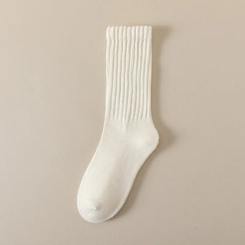 Winter Fleece-lined Thickened Middle Tube Cotton Thermal Terry Long Tube Casual Socks Looty Lush