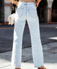 Women's Fashion Light Blue Stretch Wide-leg Jeans Looty Lush