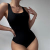 Women's Fashion Siamese Fit Solid Color Swimsuit Looty Lush