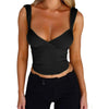 Women's Fashion Suspenders Top V-neck Backless T-shirt Vest Looty Lush