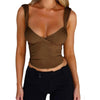 Women's Fashion Suspenders Top V-neck Backless T-shirt Vest Looty Lush