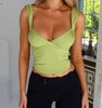 Women's Fashion Suspenders Top V-neck Backless T-shirt Vest Looty Lush