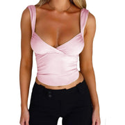 Women's Fashion Suspenders Top V-neck Backless T-shirt Vest Looty Lush