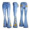 Women's Flared Jeans Women's 3D Embroidery Looty Lush