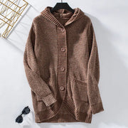 Women's Knitwear Hooded Loose Mid-length Sweater Looty Lush