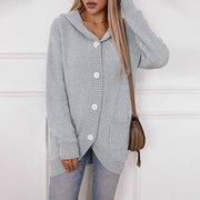 Women's Knitwear Hooded Loose Mid-length Sweater Looty Lush