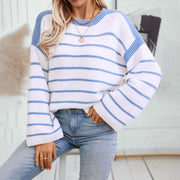 Women's Knitwear Loose-fitting Pullover Round-neck Sweater Looty Lush