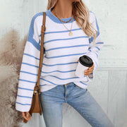 Women's Knitwear Loose-fitting Pullover Round-neck Sweater Looty Lush