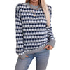 Women's Knitwear Round Neck Loose Pullover Stripes Looty Lush