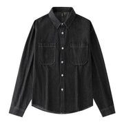 Classic All-matching Denim Shirt for Women - Back View