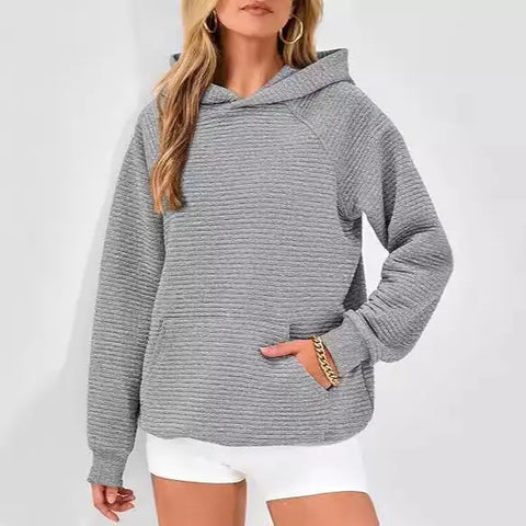 Women's Long Sleeve Hooded Fashion Tops Looty Lush