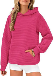 Women's Long Sleeve Hooded Fashion Tops Looty Lush