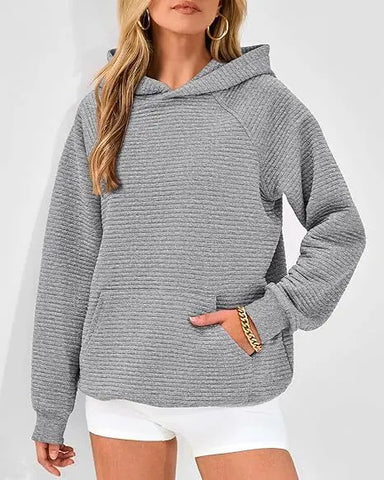 Women's Long Sleeve Hooded Fashion Tops Looty Lush